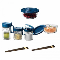 皖亭 T1107 筷到碗里来 餐厨用品7件套 保鲜碗*2 油壶*1 调味罐*2 合金筷*2(单位:套)