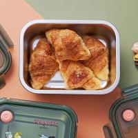 康宁+Snoopy联名款不锈钢保鲜盒820ml+10ml(带保温袋) 两长款