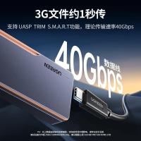 绿联USB4硬盘盒40Gbps兼容雷电雷雳3/4M.2NVMe适用苹果Macmini笔记本扩展SSD固态