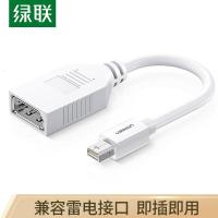 绿联MiniDP转DP转换器线4K高清视频迷你dp雷电转接头适用苹果微软笔记本接显示器10445