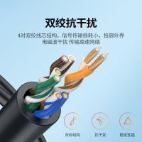 绿联超六类网线细线CAT6A纯铜万兆成品跳线家用电脑路由器光猫网络连接线兼容千兆百兆宽带2米70334