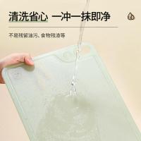 康巴赫水果辅食菜板双面可用易清洗带挂孔家用婴儿宝宝砧板果冻绿小号(18.8*17.8cm)