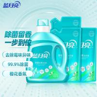 蓝月亮去味洗衣液橙花香3kg瓶+1kg*3袋去渍去霉味异味儿童可用