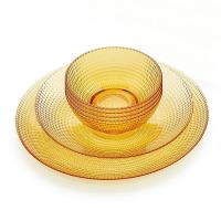 康宁餐具晶莹系列波点餐具套装土耳其进口玻璃餐具VS晶莹6件组(411组合)