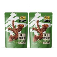久久丫风干手撕鸭脖整根长鸭脖氮气锁鲜追剧小零食卤味辣味零食青花椒味鸭锁骨85g*2袋