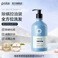 柏缇海盐洗发水专研控油蓬松洗发露持久留香洗头膏男女士通用海盐500ml*2瓶