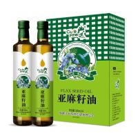 北大荒典选典选食用亚麻籽油礼盒家庭食用油500ml*4瓶(胡麻油)