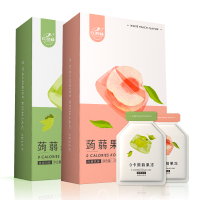 红谷林(HONGGULIN) 蒟蒻0卡0脂肪 果冻12枚装*2盒 白桃味/青提味