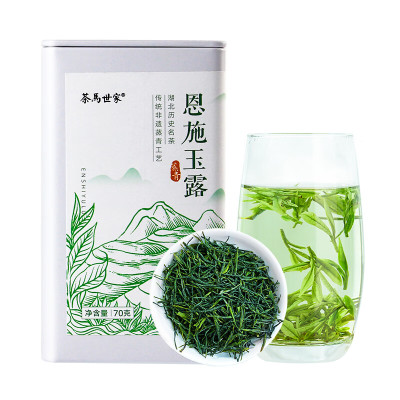 茶馬世家 绿茶恩施玉露春茶明前蒸青清香型70g 湖北恩施特产高山云雾茶