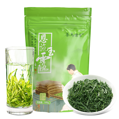 茶馬世家 恩施玉露2023春茶叶明前高山蒸青绿茶富硒头采新茶100g