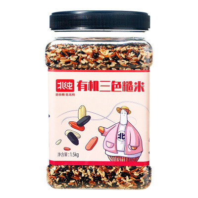 北纯 有机三色糙米1.5kg (瓶装)