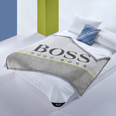 BOSS HUGO BOSS LOGO格纹羊羔绒毯HBMT-020 1400*1800mm(发顺丰)