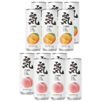 元气森林 气泡乳苏打水混合口味柑橙味330ml*6罐 +桃味330ml*6