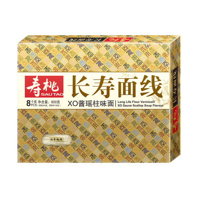 寿桃(sautao) 长寿面线V113AXO酱瑶柱味礼盒 600克*1盒