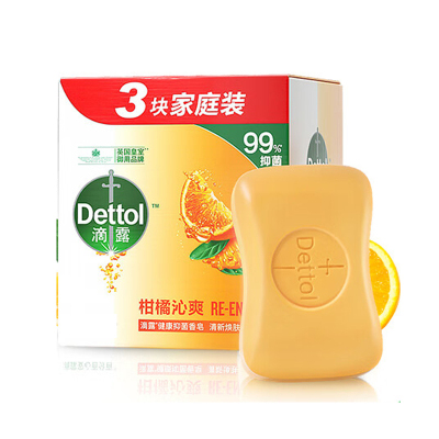 滴露(Dettol) 香皂柑橘沁爽115g*3