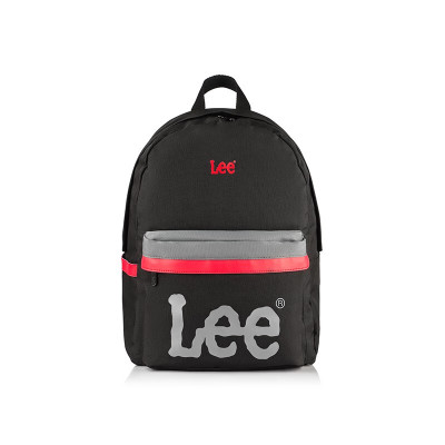 Lee 休闲双肩包LE210180M黑红色