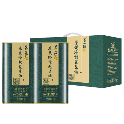 第一坊 冷榨花生油铁桶礼盒(1L*2)