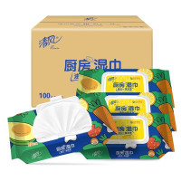 清风 厨房1层25片/包湿纸巾BWB25KE 4包*1箱
