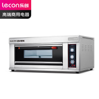 乐创(lecon) 商用烤箱 一层二盘旋钮式 蛋糕面包烘焙电烤箱 LC-J-DK20