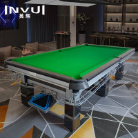 英辉INVUI 台球桌标准中式黑8桌球台成人家用商用钢库自动回球台球厅球房青石板台球案子 9尺台 MX80