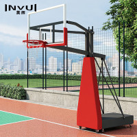 英辉(INVUI)篮球架户外标准篮球成人室外投篮架子可升降 带轮大平箱 BM30X