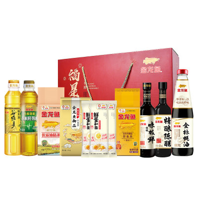 金龙鱼 福星高照-伴手礼盒 129.9A型 2070ML+3000G