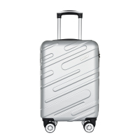 WRC 轻便斜纹拉杆箱行李箱W-E0888银色20英寸(无侧把手)
