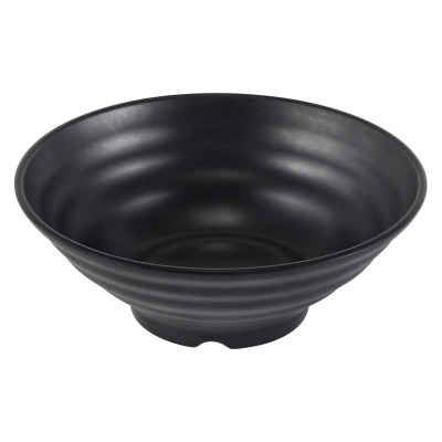 小窝厘 拉面碗加厚密胺汤面碗 7.5英寸光面黑色面碗