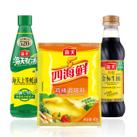 海天 厨房套装1(海天上等蚝油520g*1瓶 特级金标生抽500mL 海天四海鲜鸡精40g)