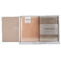 洁玉(Jeyu) 阿瓦提超低捻尊享毛巾双条装礼盒TG19-04B粉色+棕色