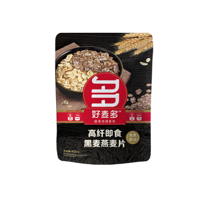 好麦多 高纤即食黑麦燕麦片 450g