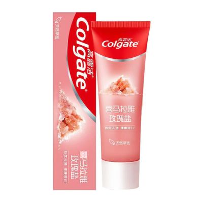 高露洁(Colgate) 喜马拉雅玫瑰盐健康晶亮牙膏-新115g*5支装