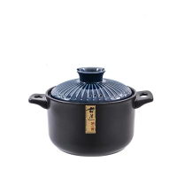 美厨(MAXCOOK) 古道蓝系列陶瓷深煲 4.5L MCTC3316