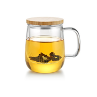 八马茶业 CBB021明博三件杯 玻璃茶杯 500ml