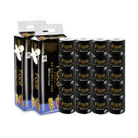 洁柔(C&S) 卷纸黑Face加厚卫生纸家用厕所纸有芯卷筒纸BJ16860R-2T 140克*10卷*2提