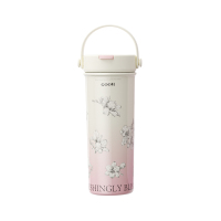 GOOM格沫 艺术手绘系列保温杯-小苍兰系列礼盒GM-24AW-T1 600ml雾粉