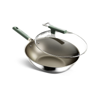 中科德马克(DUMIK) 钛盾系列无涂层炒锅D-CS30T31 30cm