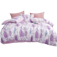 恒源祥 云柔针织全棉四件套 墨岚紫HYX309TJ 200*230cm