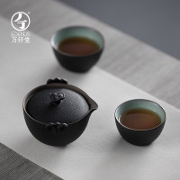 万仟堂 称心如意 易泡壶 (单位:套)黑铁釉