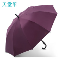 天堂 长杆直柄双人大号晴雨两用伞银胶防晒太阳伞加固加厚士193银胶深红