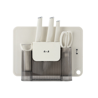 张小泉 皓锦系列套装刀具七件套D300081配置:切片刀、水果刀、小厨刀、剪刀、刨皮刀、刀座、砧板