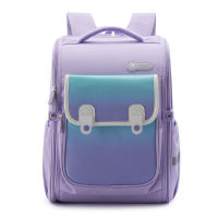 爱华仕(OIWAS) 小学生减负护脊防泼水英伦风书包OCB5027紫色