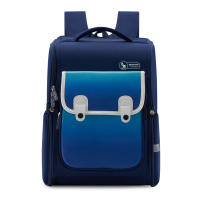 爱华仕(OIWAS) 小学生减负护脊防泼水英伦风书包OCB5027蓝色
