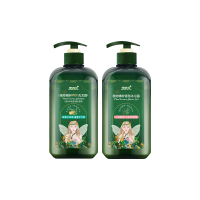 安贝儿 植物精粹养护洗发露+植物精粹养护沐浴露套装(油性发质压泵款)460ml+460ml