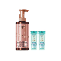 欧莱雅(L'OREAL) 强韧柔顺护发素440ml+透明质酸水润洗发水100ml*2