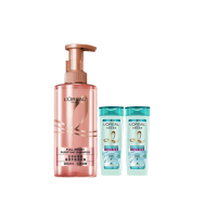 欧莱雅(L'OREAL) 强韧柔顺洗发露 440ml+透明质酸水润洗发水100ml*2