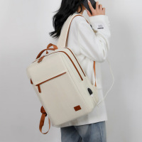 商务双肩包简约休闲电脑包出差旅行大容量背包