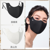 蕉下防晒口罩面罩女防紫外线高颜值薄款脸 AL218(高山灰+漫暮黑)