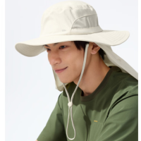 蕉下遮阳帽子防晒面罩渔夫帽钓鱼帽登山帽 TS574(浅月青/旷野黄)