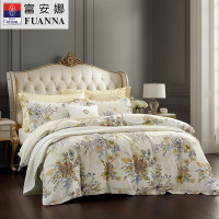 富安娜 抗菌磨毛床上四件套-香韵满庭 203*229cm